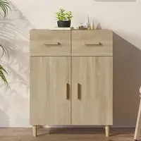 Cartier Sideboard with 2 Doors 2 Drawers - Sonoma Oak, Engineered Wood