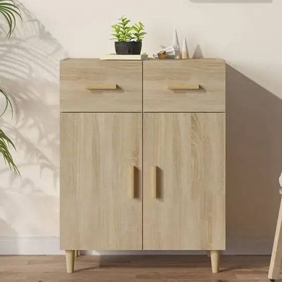 Cartier Sideboard with 2 Doors 2 Drawers - Sonoma Oak, Engineered Wood