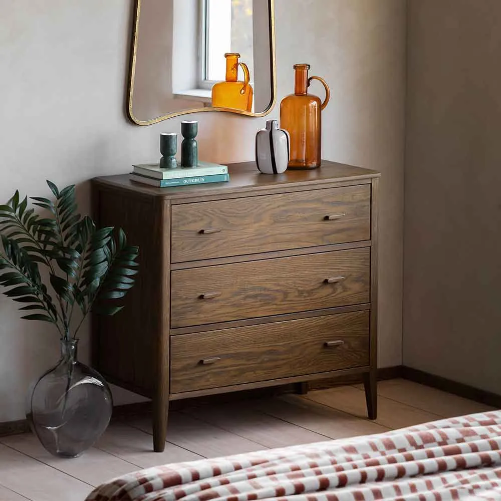 Cary 3-Drawer Chest - Walnut, MDF