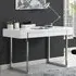 Casa Computer Desk with 2 Drawers - White, High Gloss
