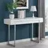 Casa Console Table with 2 Drawers - White, High Gloss