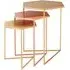 Casa Hexagonal Nest of 3 Tables - Gold, Iron