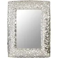 Casa Pebble Wall Mirror - Nickel, Iron