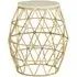 Casa Polygonal Side Table - Gold, Marble
