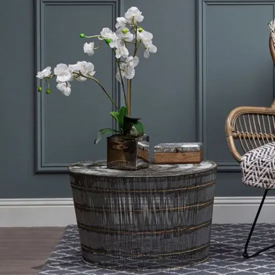 Casa Round Coffee Table - Natural, Iron