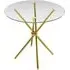 Casa Round Dining Table - Clear Glass, Gold