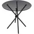 Casa Round Dining Table - Smoked Glass, Black