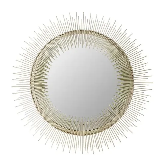 Casa Round Wall Mirror with Spoke Frame - Pewter image