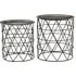Casa Set of 2 Side Tables - Black, Zinc