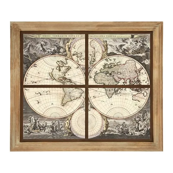 Cascade Map Wooden Wall Art - Natural, MDF product