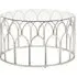 Cascade Round Coffee Table - Silver, Glass