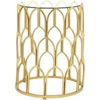 Cascade Side Table - Gold, Glass