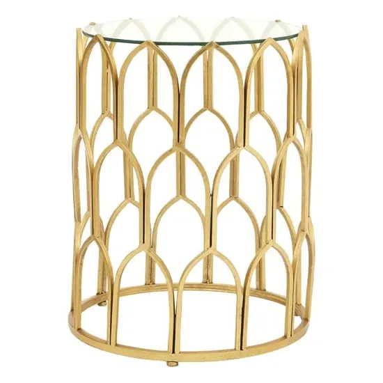 Cascade Side Table - Gold, Glass