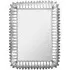 Cascade Wall Mirror with Feather Frame - Silver