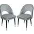 Casey Dining Chairs Pair - Grey, Velvet