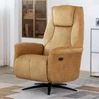 Casey Electric Recliner Chair - Amber, Fabric