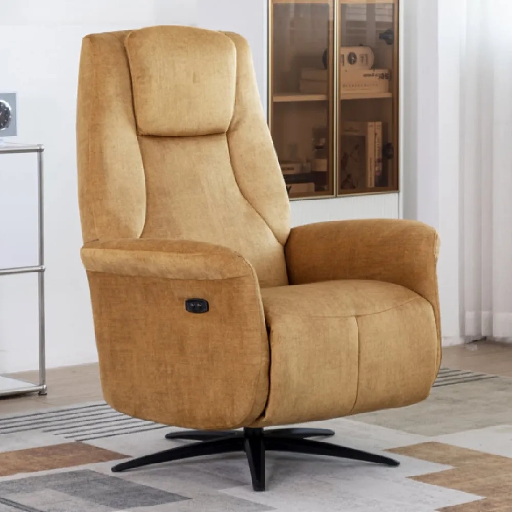 Casey Electric Recliner Chair - Amber, Fabric image