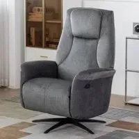 Casey Electric Recliner Chair - Grey, Fabric