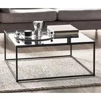 Casper Coffee Table - Black, Smoked Glass