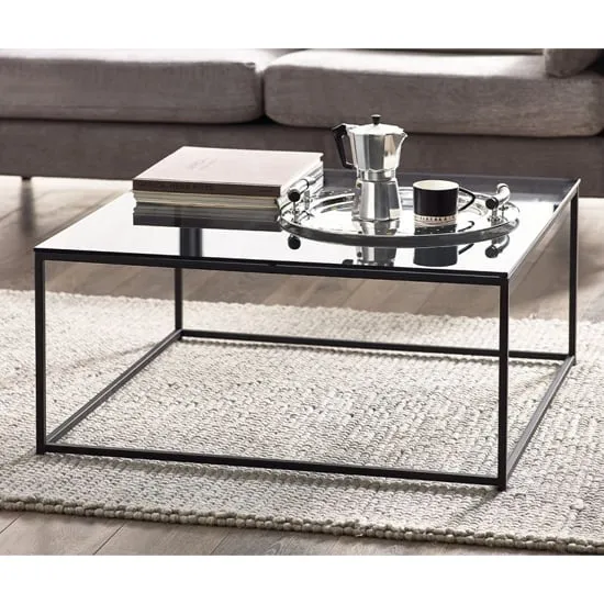 Casper Coffee Table - Black, Smoked Glass