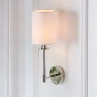 Casper Cylinder Wall Light - Bright Nickel
