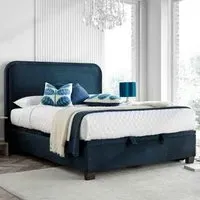Casper Double Ottoman Bed with Storage - Deep Ocean, Fabric