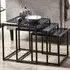 Casper Nest of 3 Tables - Black, Smoked Glass