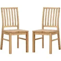 Casper Oak Dining Chairs - Pair - Grey