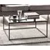 Casper Square Coffee Table - Black, Smoked Glass