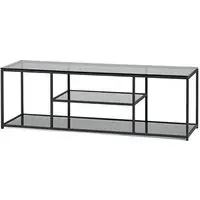 Casper TV Stand - Black, Smoked Glass