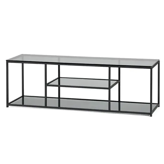 Casper TV Stand - Black, Smoked Glass