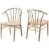 Cassan Wooden Dining Chairs Set of 2 - Off White