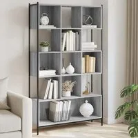 Cassis 7-Shelf Bookcase - Grey, Sonoma Oak