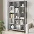Cassis 7-Shelf Bookcase - Grey, Sonoma Oak