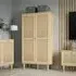 Cassis Wardrobe with 2 Doors - Light Oak Effect, MDF