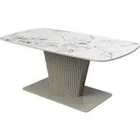 Castle Ceramic Coffee Table - White, Ceramic