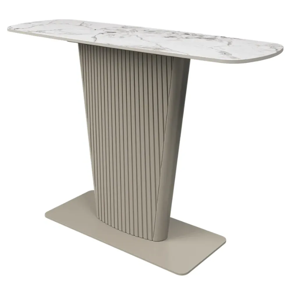 Castle Ceramic Console Table - White, Ceramic