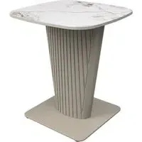 Castle Ceramic Side Table - White, Ceramic