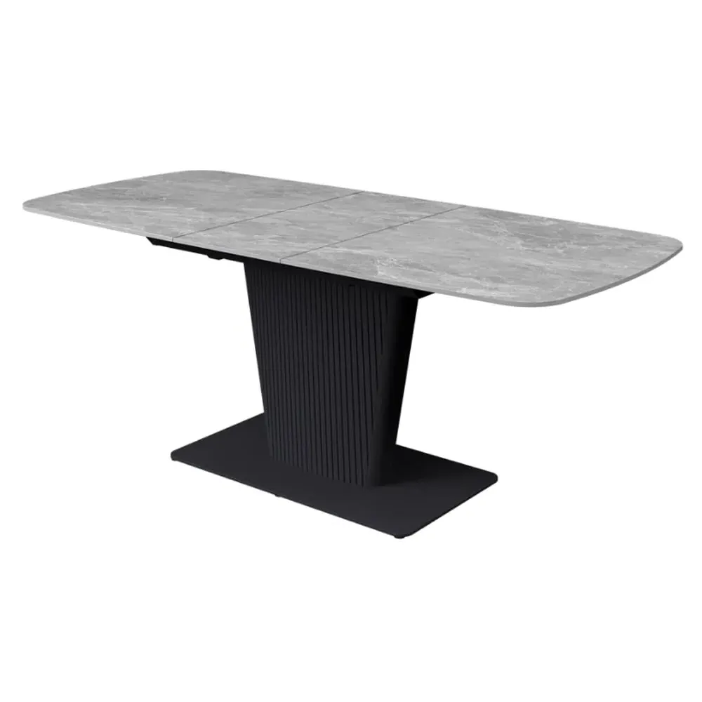 Castle Large Extending Dining Table - Light Grey, Ceramic