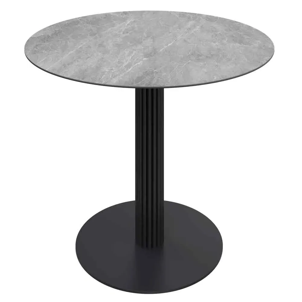 Castle Round Bistro Table - Light Grey, Ceramic product