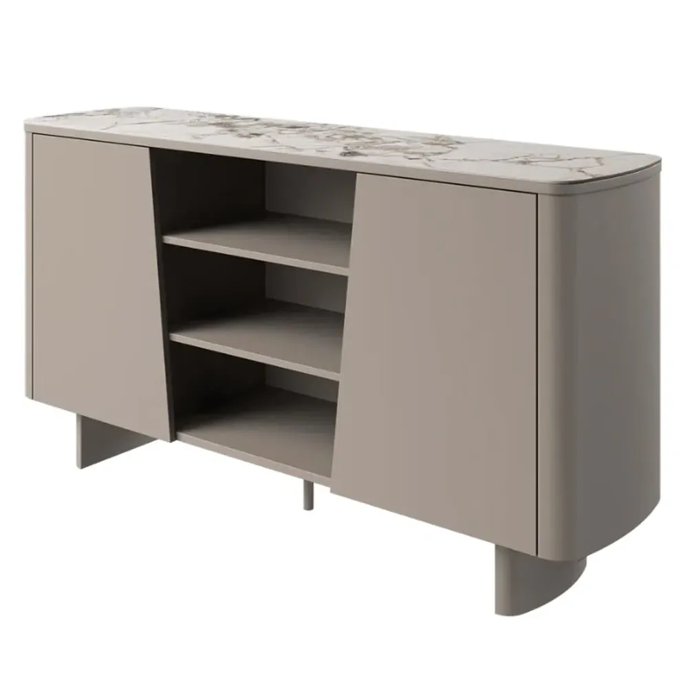 Castle Sideboard with Storage - Beige, Ceramic