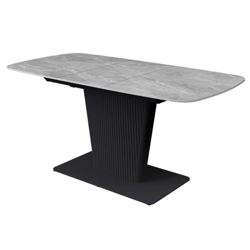 Castle Small Extending Dining Table - Light Grey, Ceramic image