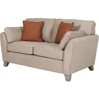 Castro 2-Seater Sofa with Cushions - Biscuit, Fabric