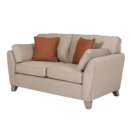 Castro 2-Seater Sofa with Cushions - Biscuit, Fabric