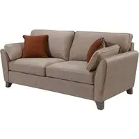 Castro 3-Seater Sofa with Cushions - Biscuit, Fabric