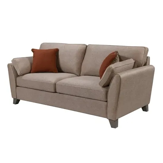 Castro 3-Seater Sofa with Cushions - Biscuit, Fabric image