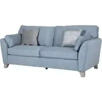 Castro 3-Seater Sofa with Cushions - Blue, Fabric