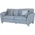 Castro 3-Seater Sofa with Cushions - Blue, Fabric