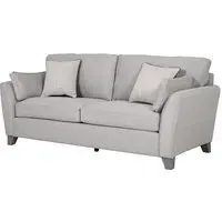 Castro 3-Seater Sofa with Cushions - Light Grey, Velvet