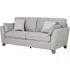 Castro 3-Seater Sofa with Cushions - Light Grey, Velvet